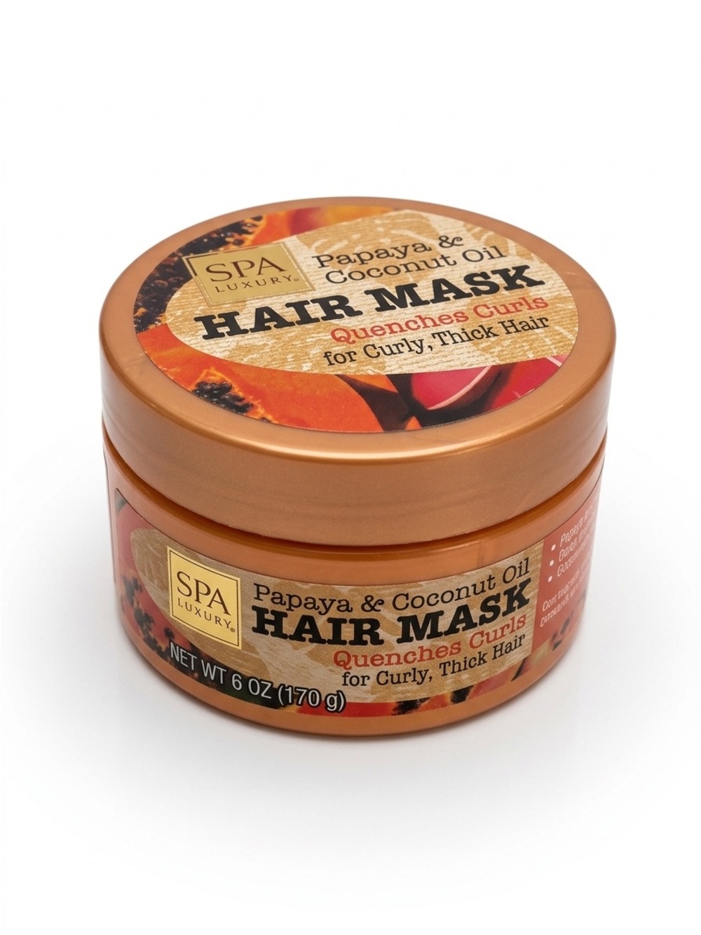 Papaya & Coconut Oil Hair Mask - Hydrating Treatment For Curly Thick Hair